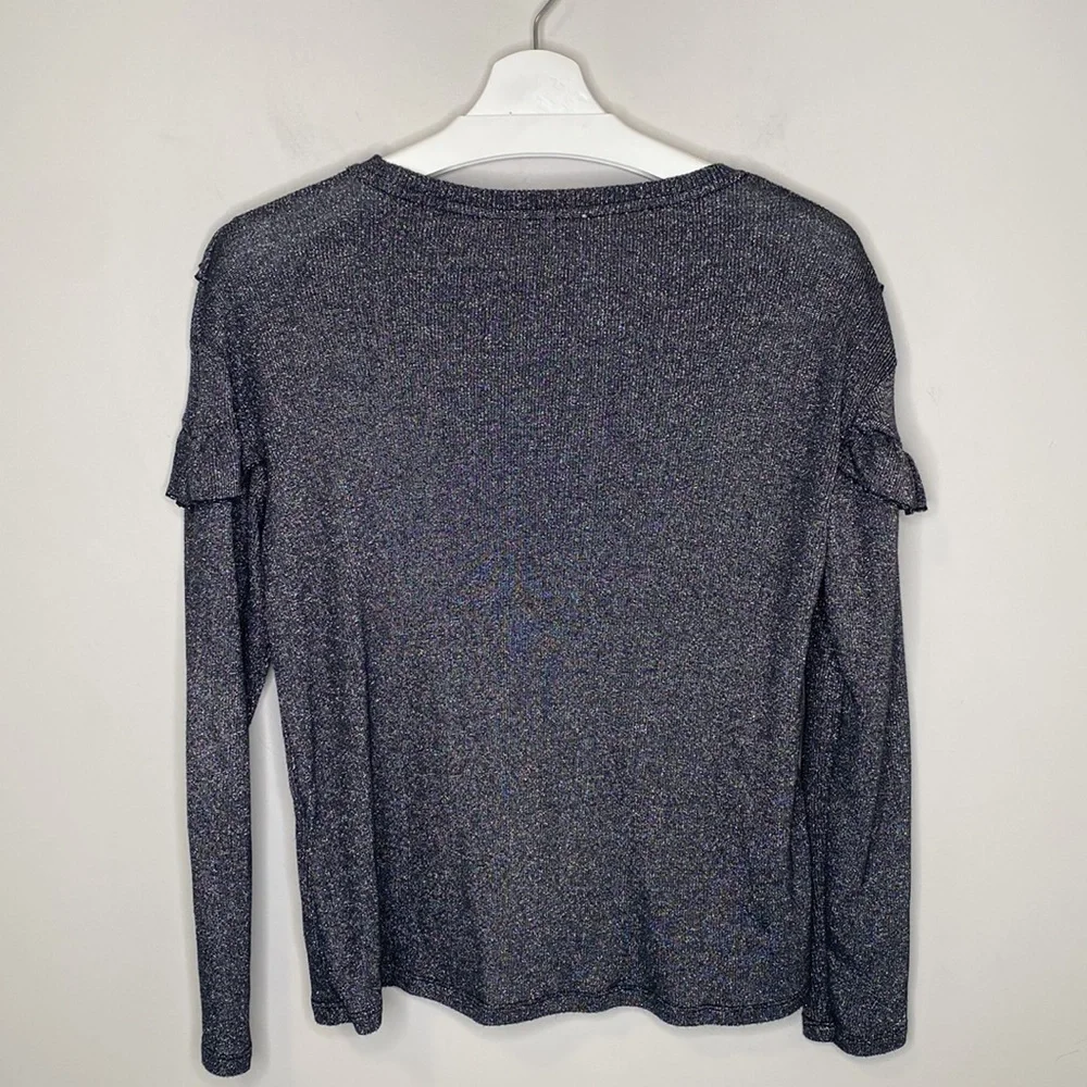Zara Metallic Thread Ruffled Sweater - Picture 11 of 13